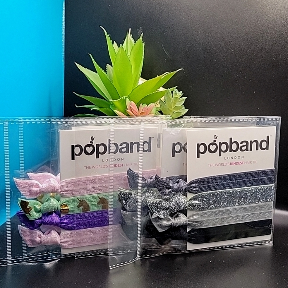 NWT!! PopBand London The World's Kindest Hair Tie 4pack